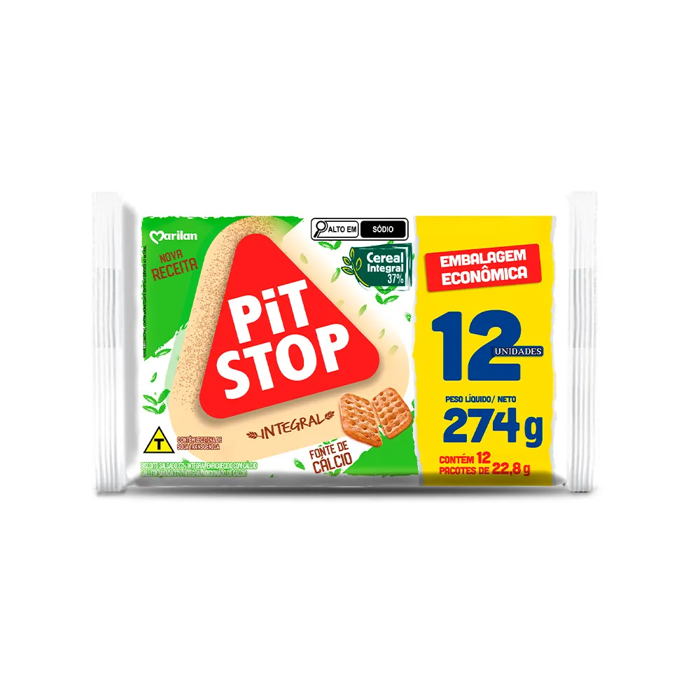 Biscoito Pit Stop Integral 274g