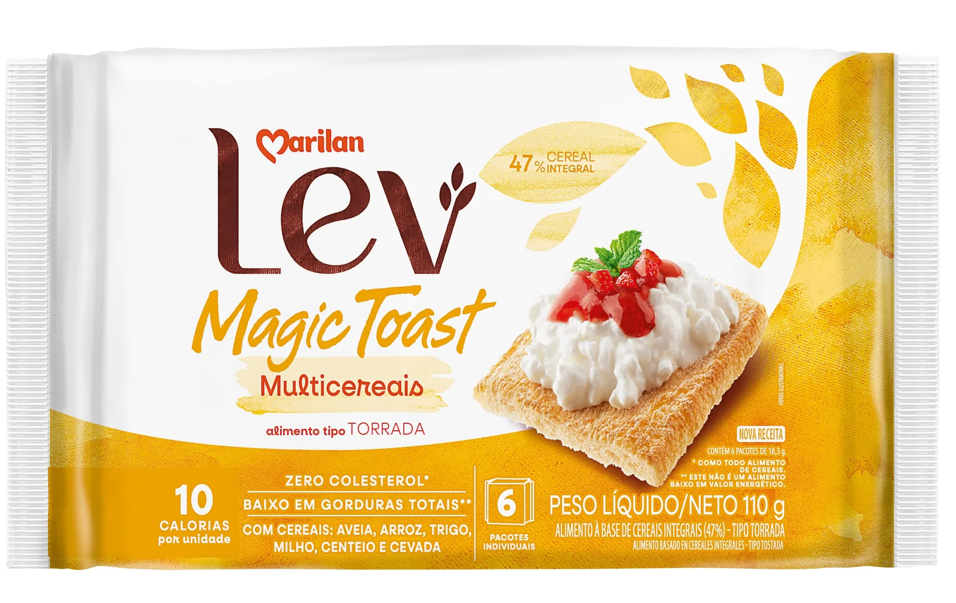 Torrada Lev Magic Toast Multicereais 110g