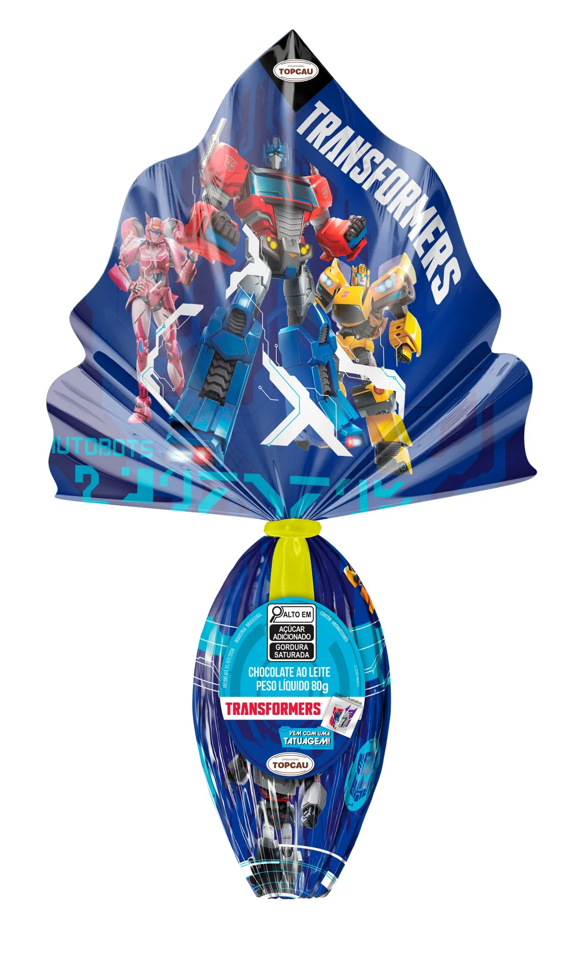 Ovo de Páscoa ao Leite Transformers 80g